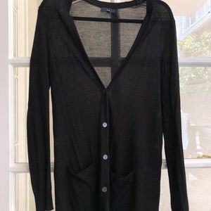 Long Black Gap Cardigan